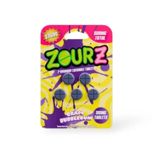 zourz 7 hydroxy chewable tablet grape bubblegum 100mg per tablet 5ct 50656 (1)