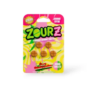 zourz 7 hydroxy chewable tablet sour watermelon 100mg per tablet 5ct 88820